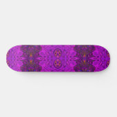 Abstract Magenta- en Black Groovy-patroon Persoonlijk Skateboard (Horizontaal)