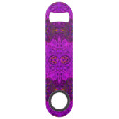 Abstract Magenta- en Black Groovy-patroon Speed Flessenopener (Voorkant)