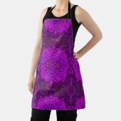 Abstract magenta en zwart groovy patroon schort (Insitu)