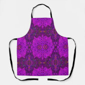 Abstract magenta en zwart groovy patroon schort (Voorkant)