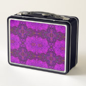 Abstract Magenta en Zwarte Groovy Patroon (Achterkant)