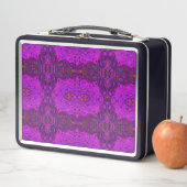 Abstract Magenta en Zwarte Groovy Patroon (In situ)