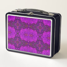 Abstract Magenta en Zwarte Groovy Patroon