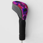 Abstract Magenta Geometric Pattern Monogram Golfheadcover (Schuin)