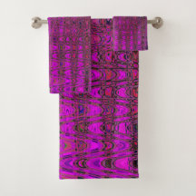 Abstract Magenta Retro Boemerang Golven