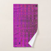 Abstract Magenta Retro Boemerang Golven Bad Handdoek (Handdoek)