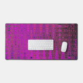 Abstract Magenta Retro Boemerang Golven Bureaumat (Keyboard & Muis)