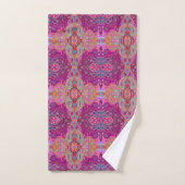 Abstract Magenta roze, blauw en rood Groovy Patroo Bad Handdoek (Handdoek)