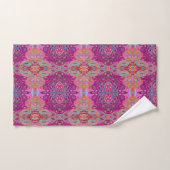 Abstract Magenta roze, blauw en rood Groovy Patroo Bad Handdoek (Handdoek)