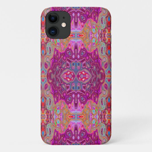 Abstract Magenta roze, blauw en rood Groovy Patroo Case-Mate iPhone Case (Achterkant)