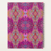 Abstract Magenta roze, blauw en rood Groovy Patroo Planner (Achterkant)