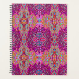 Abstract Magenta roze, blauw en rood Groovy Patroo Planner