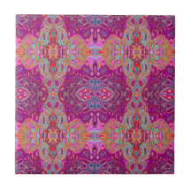 Abstract Magenta roze, blauw en rood Groovy Patroo