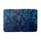 Abstract Magic - Navy Blue Grunge Black Badmat (Voorkant)