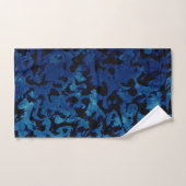 Abstract Magic - Navy Blue Grunge Black Handdoek (Handdoek)