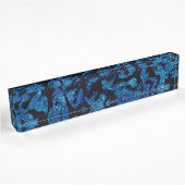 Abstract Magic - Navy Blue Grunge Black Naambordje
