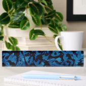 Abstract Magic - Navy Blue Grunge Black Naambordje