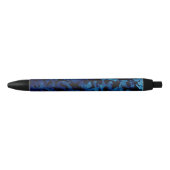 Abstract Magic - Navy Blue Grunge Black Zwarte Inkt Pen (Voorkant)