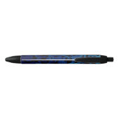 Abstract Magic - Navy Blue Grunge Black Zwarte Inkt Pen (Achterkant)
