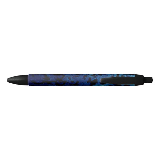 Abstract Magic - Navy Blue Grunge Black Zwarte Inkt Pen (Achterkant)