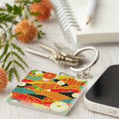 Abstract Magisch Landschap Acrylic Sleutelhanger (Voorkant Rechts)