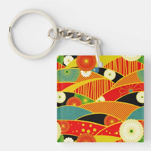 Abstract Magisch Landschap Acrylic Sleutelhanger (voorkant)