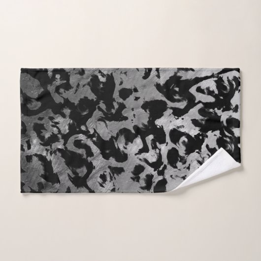 Abstract Magisch - Zilver Zwart Bad Handdoek (Handdoek)