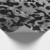 Abstract Magisch - Zilver Zwart Cadeaupapier (Hoek)
