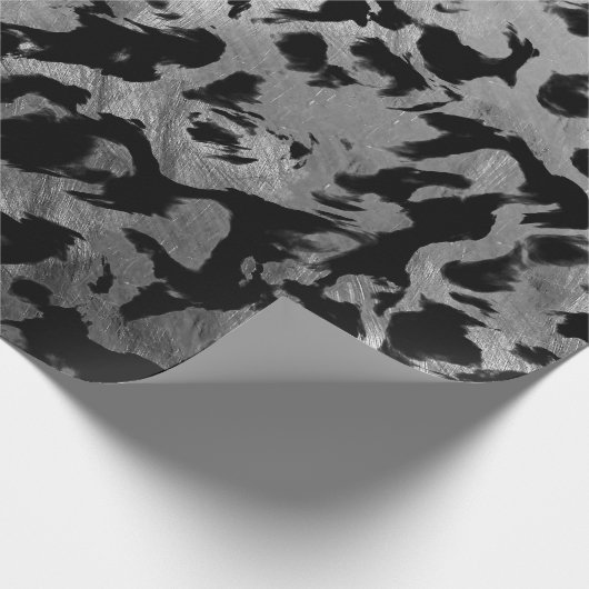 Abstract Magisch - Zilver Zwart Cadeaupapier (Hoek)