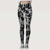 Abstract Magisch - Zilver Zwart Leggings (Voorkant)