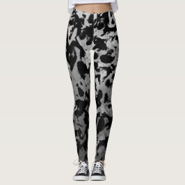 Abstract Magisch - Zilver Zwart Leggings