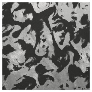 Abstract Magisch - Zilver Zwart Stof