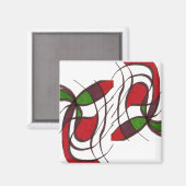 abstract magneet "vliegende vis" (Voorkant / Achterkant)