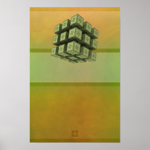 Abstract Magnetisme 04 Mod 01 : Beginens geest Poster