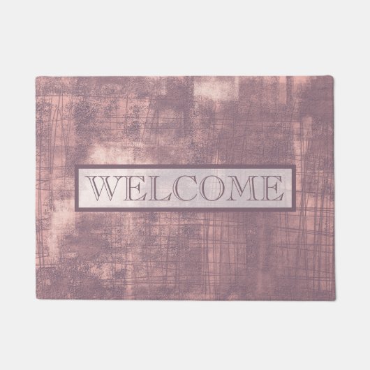 Abstract Mallow Pink-ritc Welkom Deurmat (Voorkant)