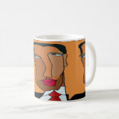 Abstract Man Face 7 Koffiemok (Voorkant rechts)