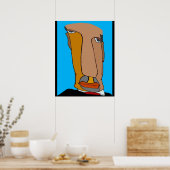 Abstract Man Face 7 Poster (Keuken)