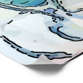 Abstract Man op de Telefoon van de Cel, geef tekst Poster (Hoek)