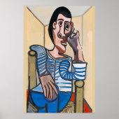 Abstract Man op de Telefoon van de Cel, geef tekst Poster (Voorkant)