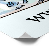 Abstract Man op de Telefoon van de Cel, geef tekst Poster (Hoek)