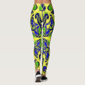 abstract mandaka kunstpatroon leggings (Achterkant)