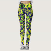 abstract mandaka kunstpatroon leggings (Voorkant)
