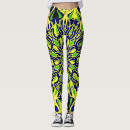 abstract mandaka kunstpatroon leggings