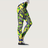abstract mandaka kunstpatroon leggings (Rechts)