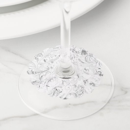 Abstract Mandala 4 Wijnglaslabel (Dichtbij)