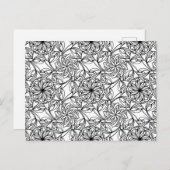 Abstract Mandala Adult Coloring Briefkaart #2 (Voorkant / Achterkant)