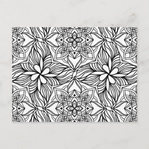Abstract Mandala Adult Coloring Briefkaart #4b