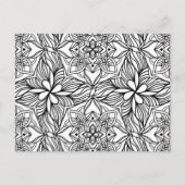 Abstract Mandala Adult Coloring Briefkaart #4b (Voorkant)