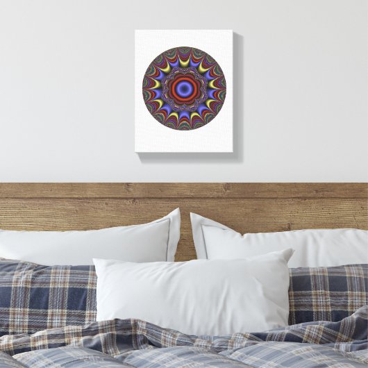 Abstract Mandala Canvas Afdruk (Insitu (Slaapkamer))