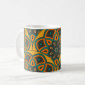 Abstract mandala fish scale seamless pattern. Orna Koffiemok (Voorkant links)